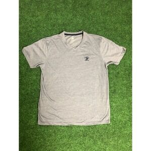 Beverly Hills Polo Club Shirt Mens Medium Blue V-Neck Casual Fit Short Sleeve